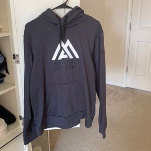 the north face dark grey, men’s large hoodie sweatshirt. “mountain athletics”